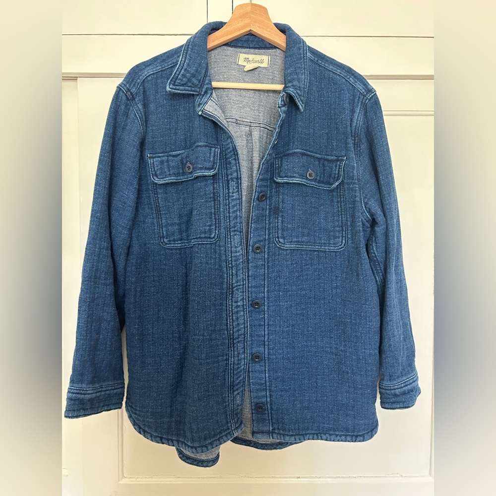 Madewell cotton denim shirt/jacket, size medium